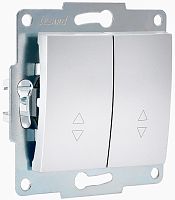 Переключатель без рамки Lezard Karina 2-кл. проходной матовое серебро картинка